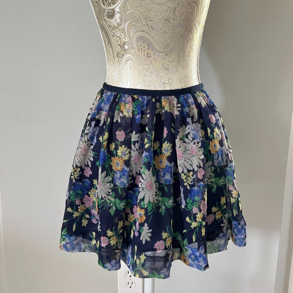 Polo Ralph Lauren Girls Floral Skirt Navy Multi Size M( 8/9)